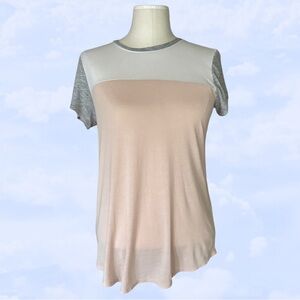 VINCE Sale! tee color block t-shirt summery soft size small Pima modal cotton